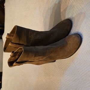 kate spade New York Baise Boot, Brown Suede, Chunky Heel, Women Size 10